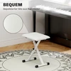 Aosom Pianino suoliukas reguliuojamas sulankstomas X formos 39x29x37-47 cm baltas metalas