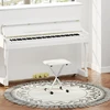Aosom Pianino suoliukas reguliuojamas sulankstomas X formos 39x29x37-47 cm baltas metalas