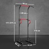 Aosom Power Tower, 98x84x171-219 cm, Juoda, Reguliuojama