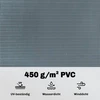 Aosom Privatumo ekranas rinkinys 3500x19 cm Pilkas Plastikas