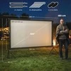 Aosom Projektoriaus ekranas, 268x58x181 cm, balta, nešiojamas sulankstomas