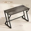 Aosom Rašomasis stalas 120x60x76,5 cm Pilkas Metalas