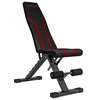 Aosom Reguliuojama svorio suoliukas 82x35x42,5-107 cm Juodas metalas
