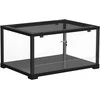 Aosom Roplių terariumas 60x45x32 cm juodas stiklas