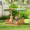 Aosom Sandbox 106x106x115 cm Šviesiai ruda