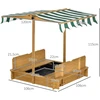 Aosom Sandbox 106x106x115 cm Šviesiai ruda