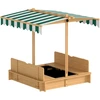 Aosom Sandbox 106x106x115 cm Šviesiai ruda