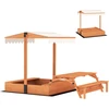 Aosom Sandbox 184x110x120 cm Ruda mediena