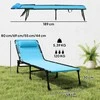 Aosom Saulės gultas 189x58x30 cm Mėlynas sulankstomas metalinis rėmas