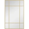 Aosom Sieninis veidrodis 90x2x60 cm, auksinės spalvos metalinis rėmas