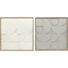 Aosom Sienų dekoracijų rinkinys, 80x3.5x80 cm, balta, geometrinis dizainas