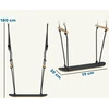 Aosom Skateboard Swing 79x40x180 cm Juoda