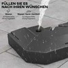 Aosom Skėčio pagrindas, 2 dalių vandeniui atspari skėčio svorio plokštė, 101x101x12 cm, juoda, HDPE