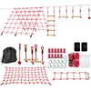 Aosom Slackline rinkinys vaikams 1000x300x180 cm raudonmedis