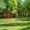 Aosom Slackline rinkinys vaikams 1000x300x180 cm raudonmedis
