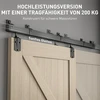 Aosom Slankio durų mechanizmo rinkinys 183 cm juodas plienas