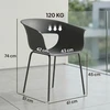 Aosom Sodo kėdžių komplektas 61x51x74 cm Tamsiai pilka Metalas ir plastikas