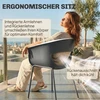 Aosom Sodo kėdžių komplektas 61x51x74 cm Tamsiai pilka Metalas ir plastikas