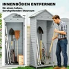Aosom Sodo laikymo spintelė 85x58x213 cm Pilka mediena ir metalas