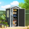 Aosom Sodo namelis 128x104x196 cm Pilkas Plastikas