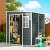 Aosom Sodo namelis 182x182x196 cm Pilkas Plastikas ir Aliuminis