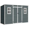 Aosom Sodo namelis 303x123x197 cm Pilkas Plastikas ir Aliuminis