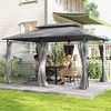 Aosom Sodo paviljonas, 397x297x265 cm, tamsiai pilka, metalas