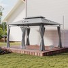 Aosom Sodo paviljonas, 397x297x265 cm, tamsiai pilka, metalas