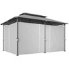 Aosom Sodo paviljonas, 397x297x265 cm, tamsiai pilka, metalas