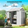 Aosom Sodo sandėliukas 181x181x220 cm pilkas, plastikas