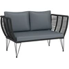 Aosom Sodo sofa 123x67x72 cm šviesiai pilkas rotangas