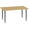 Aosom Sodo stalas 150x90x73 cm Rudas plienas