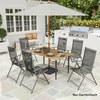 Aosom Sodo stalas 150x90x73 cm Rudas plienas