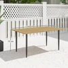 Aosom Sodo stalas 150x90x73 cm Rudas plienas