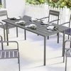 Aosom Sodo stalas 165x80x74 cm Pilkas metalas