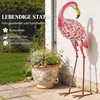 Aosom Sodo statulų rinkinys, Flamingas, 28x19x83 cm, 27x19x75 cm, raudona, metalas
