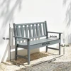 Aosom Sodo suoliukas 130x59x91 cm Pilkas Plastikas