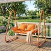 Aosom Sodo supynės 174x120x162 cm terakota metalas