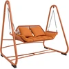 Aosom Sodo supynės 174x120x162 cm terakota metalas