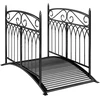 Aosom Sodo tiltelis 135,5x74x91 cm Juodas metalas