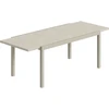 Aosom Sodo valgomojo stalas 154x85x75 cm šviesiai pilkas aliuminis