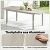 Aosom Sodo valgomojo stalas 154x85x75 cm šviesiai pilkas aliuminis