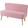 Aosom Sofa, 117x56.5x77 cm, Rožinė, audinys