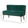 Aosom Sofa, 117x56.5x77 cm, tamsiai žalia, mediena