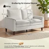 Aosom Sofa 146x84x95 cm Kremas Balta Chenille Apmušalai