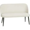 Aosom Sofa, 2-vietė, 127x63x84.5 cm, Smėlio spalvos, Metalinis rėmas