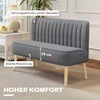 Aosom Sofa, 2 vietų, 117x56.5x77 cm, pilka, lino imitacijos audinys