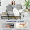 Aosom Sofa, 2 vietų, 127x63x84.5 cm, Pilka, Metalinis rėmas