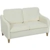 Aosom Sofa, 2 vietų, 137x69x82 cm, kreminė balta, Sherpa-fleece apmušalas