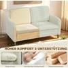 Aosom Sofa, 2 vietų, 137x69x82 cm, kreminė balta, Sherpa-fleece apmušalas